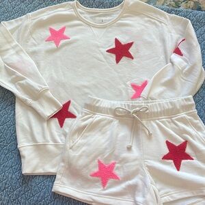 Loft Lou & Grey shorts set sweatshirt XS